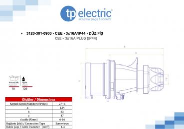 Preview: CEE Stecker QuickConnect 3P 16A 6H IP44
